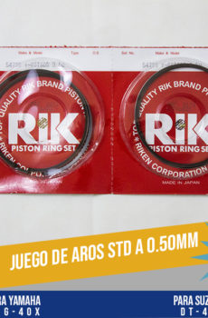 Aros STD a 0.50mm para Yamaha 40G/40X y Susuki DT-40
